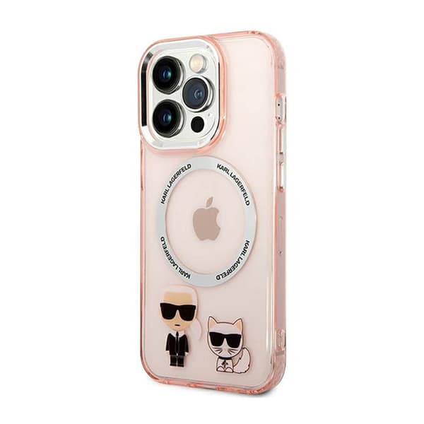 KarlLagerfeldKarl&ChoupetteAluminiumMagSafe-FodralföriPhone14ProMax(Rosa)