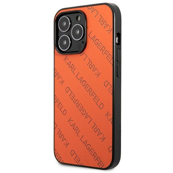KarlLagerfeldPerforeretAllover-CovertiliPhone13ProMax(Orange)