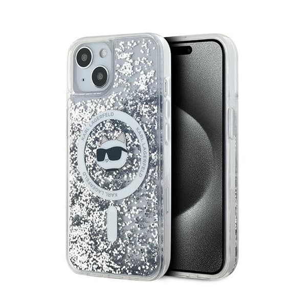 KarlLagerfeldLiquidGlitterChoupetteHeadMagSafe-iPhone13Case(Transparent)
