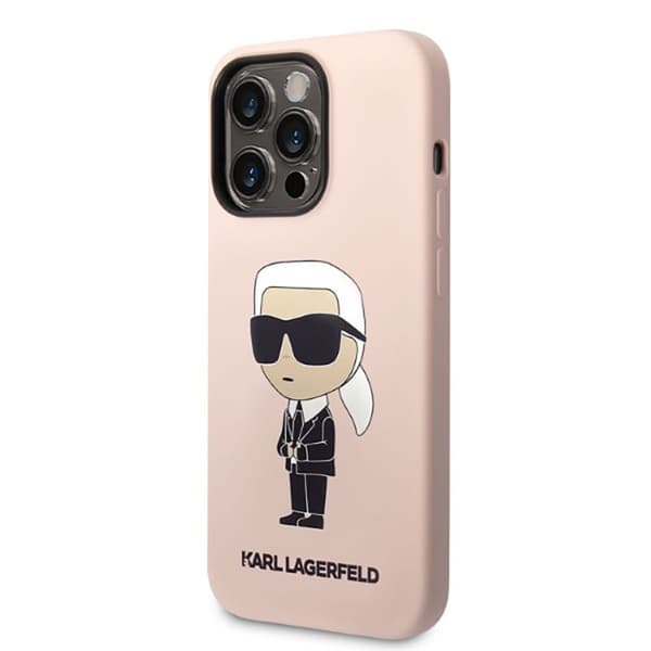 KarlLagerfeldSilikoneNFTIkonikMagSafe-EtuitiliPhone14Pro(Pink)