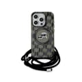 Miniatyrbillede 2 af 2: KarlLagerfeldIMLCrossbodyMonogramKarl&ChoupetteHeadMagSafe-CaseforiPhone15ProMax(Black)