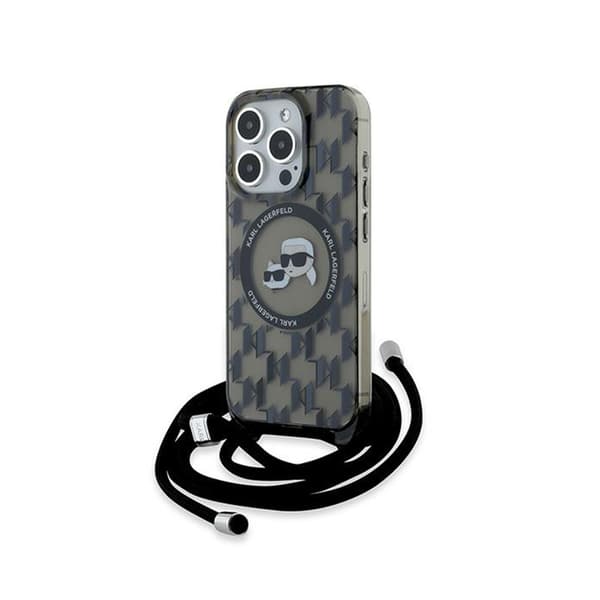 KarlLagerfeldIMLCrossbodyMonogramKarl&ChoupetteHeadMagSafe-CaseforiPhone15ProMax(Black)