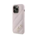 Miniatyrbillede 2 af 2: Karl Lagerfeld Diagonal Quilted Script - Case for iPhone 14 Pro (Pink)