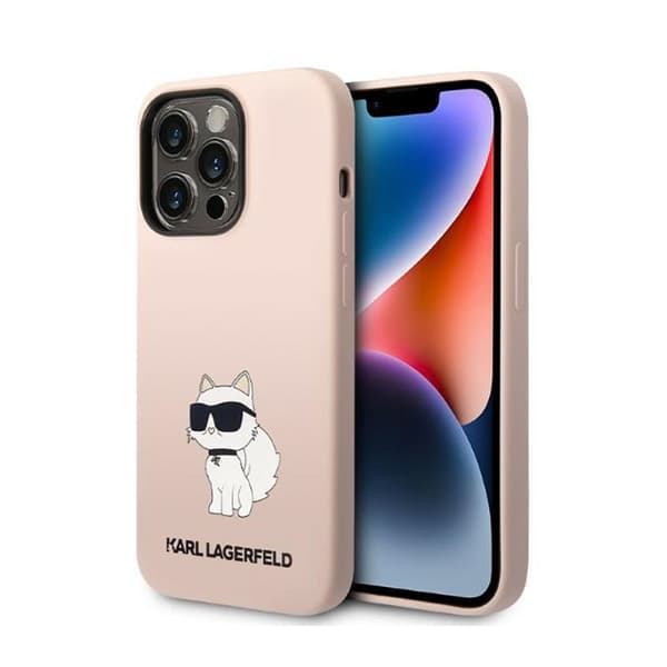 KarlLagerfeldSilikonNFTChoupette-FodralföriPhone14Pro(Rosa)