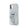 Miniatyrbild 2 av 2: Karl Lagerfeld Liquid Glitter Choupette Head MagSafe - iPhone 11 Case (Transparent)