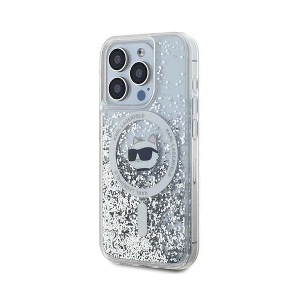 KarlLagerfeldLiquidGlitterChoupetteHeadMagSafe-iPhone13ProMaxCase(Transparent)