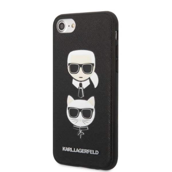 KarlLagerfeldSaffianoKarl&ChoupetteHeads-FodralföriPhoneSE2022/SE2020/8/7(svart)