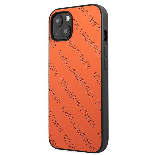 KarlLagerfeldPerforeretAllover-CovertiliPhone13(orange)