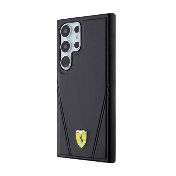Ferrari Hot Stamp V Lines MagSafe - Samsung Galaxy S24 Ultra etui (sort)