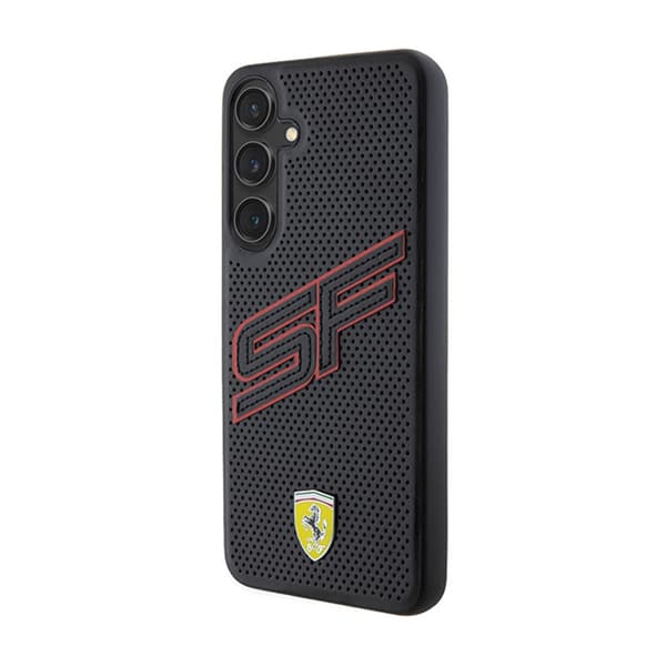 Ferrari Big SF Perforeret - Samsung Galaxy S24 etui (sort)