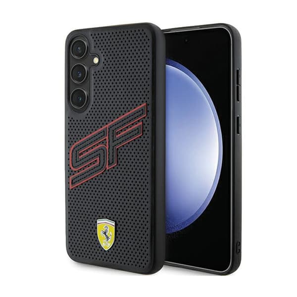 Ferrari Big SF Perforeret - Samsung Galaxy S24 etui (sort)