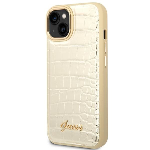 GuessCrocoCollection-FodralföriPhone14Plus(guld)