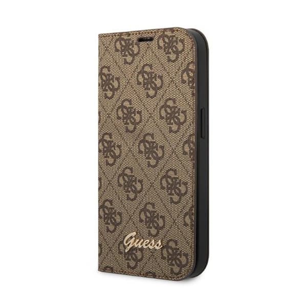 Guess4GMetalCameraOutlineBooktype-etui-etuitiliPhone14Plus(brun)