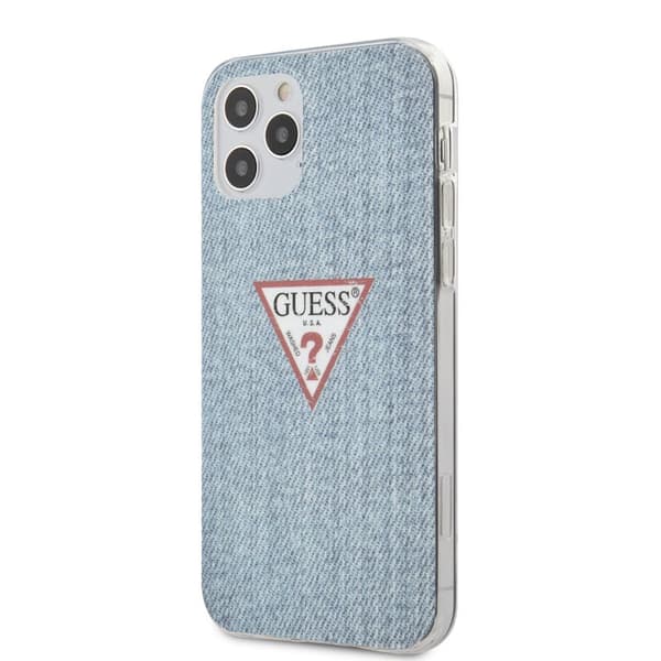 GuessDenimTriangleLt-FodralföriPhone12/iPhone12Pro(blå)
