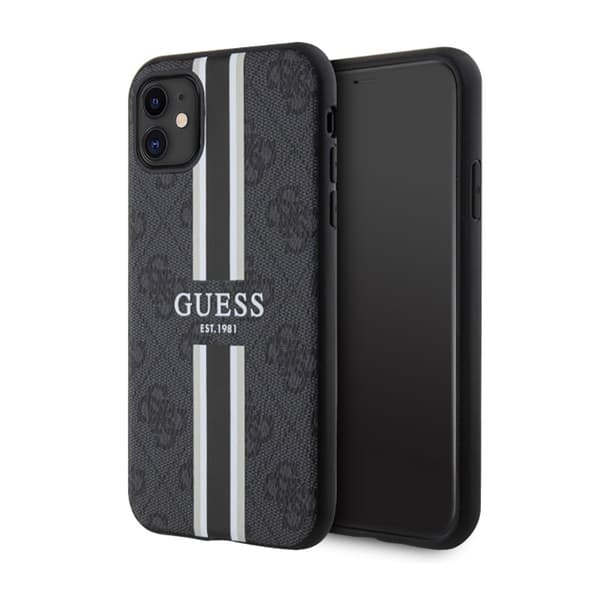 Guess 4G Printed Stripes MagSafe - Etui til iPhone 11 (sort)