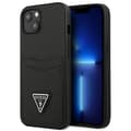 Miniatyrbillede 1 af 2: GuessSaffianoDoubleCardTriangle-CovertiliPhone13mini(sort)
