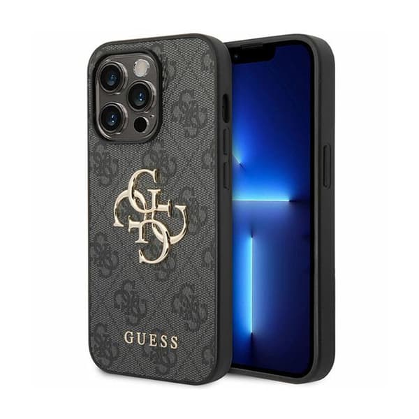 Guess 4G Big Metal Logo - Etui til iPhone 15 Pro Max (grå)