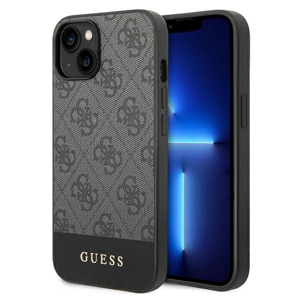 Guess4GBottomStripeMetalLogoCollection-EtuitiliPhone14Plus(grå)