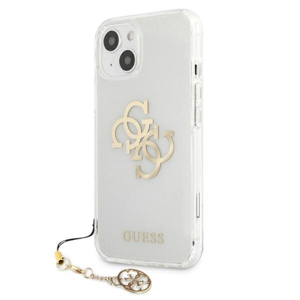 Guess4GBigLogoCharmGold-EtuitiliPhone13mini(Guldcharms)