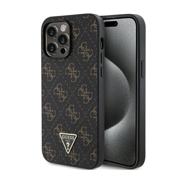 Guess4GTriangleMetalLogo-FodralföriPhone15Pro(svart)