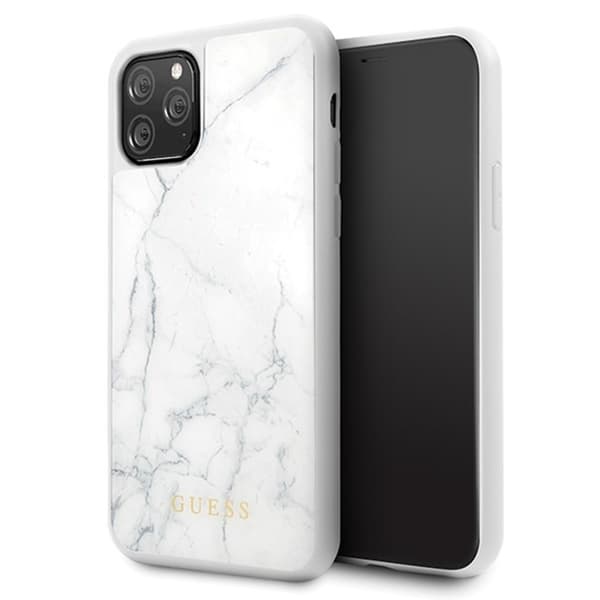GuessMarbleTemperedGlassHardcase-KoteloiPhone11Prolle(valkoinen)