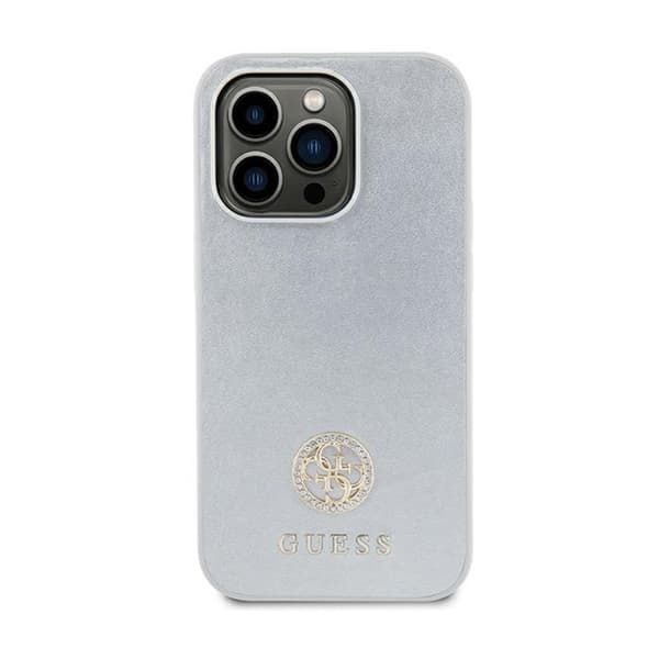 Guess4GStrassMetalLogo-koteloiPhone15Plus-puhelimelle(hopea)