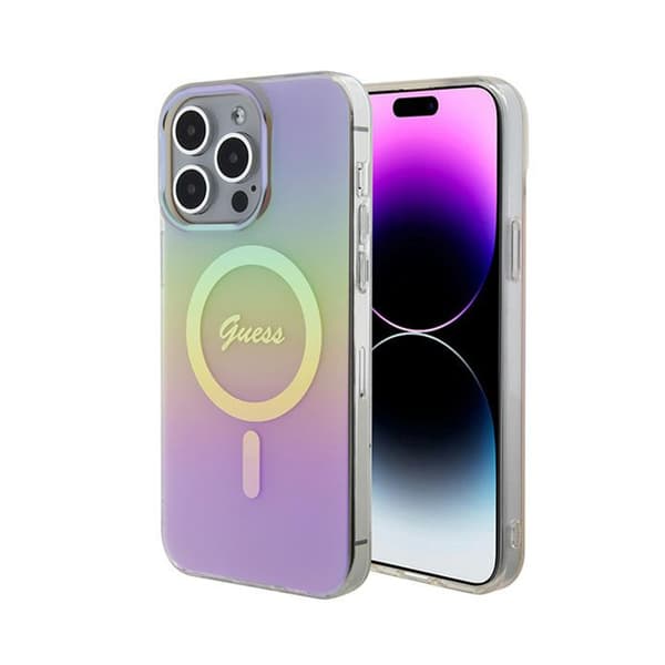 GuessIMLIridescentMagSafe-iPhone15ProMaxetui(pink)