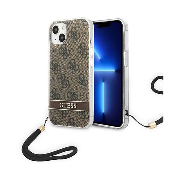 Guess4GPrintCore-FodralföriPhone14(brun)