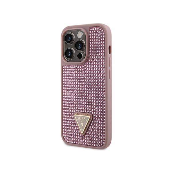 GuessRhinestoneTriangle-CovertiliPhone14Pro(Pink)