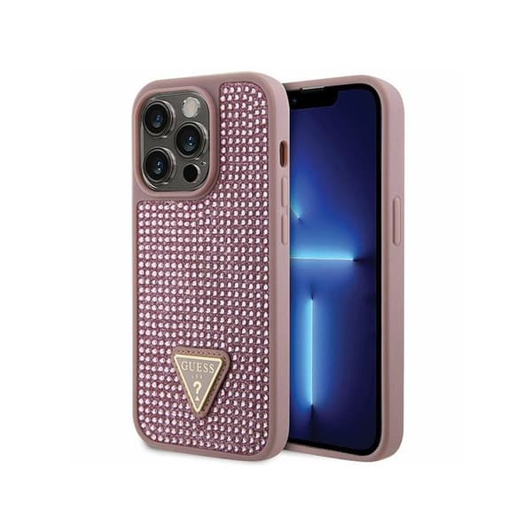 GuessRhinestoneTriangle-CovertiliPhone14Pro(Pink)
