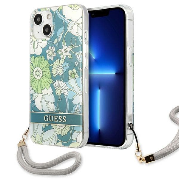 GuessFlowerCord-CovertiliPhone13(grøn)