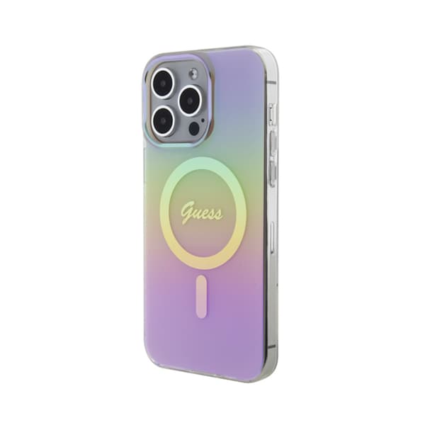GuessIMLIridescentMagSafe-FodralföriPhone15Pro(rosa)