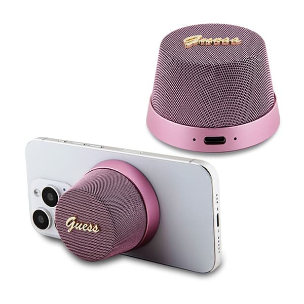 GuessMagneticScriptMetalLogo-BluetoothspeakerV5.3(pink)