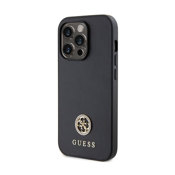 Guess 4G Strass Metal Logo - iPhone 15 Pro Max etui (sort)