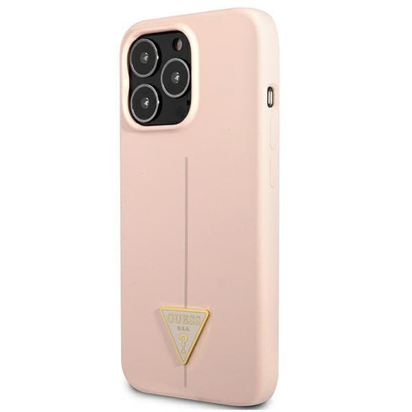 Guess Silicone Triangle Logo - Skal iPhone 13 Pro (Rosa)