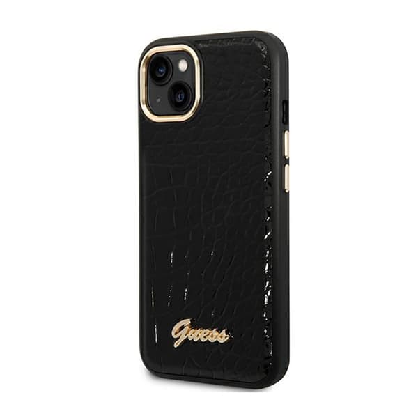 Guess Croco Collection - Cover til iPhone 14 Plus (sort)