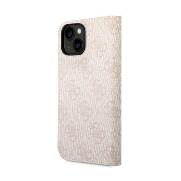 Guess 4G Metal Camera Outline Booktype Cover - Cover til iPhone 14 Plus (Pink)