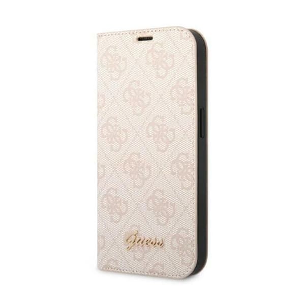 Guess 4G Metal Camera Outline Booktype Cover - Cover til iPhone 14 Plus (Pink)