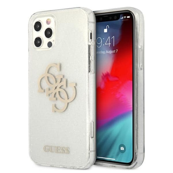 GuessGlitter4GBigLogo-CovertiliPhone12ProMax(gennemsigtig)