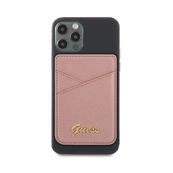 Guess Wallet Card Slot MagSafe Saffiano - Magnetic Wallet (pink)