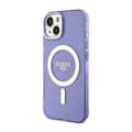 Miniatyrbillede 2 af 2: Guess Glitter Gold MagSafe - Casse for iPhone 14 Plus (Purple)