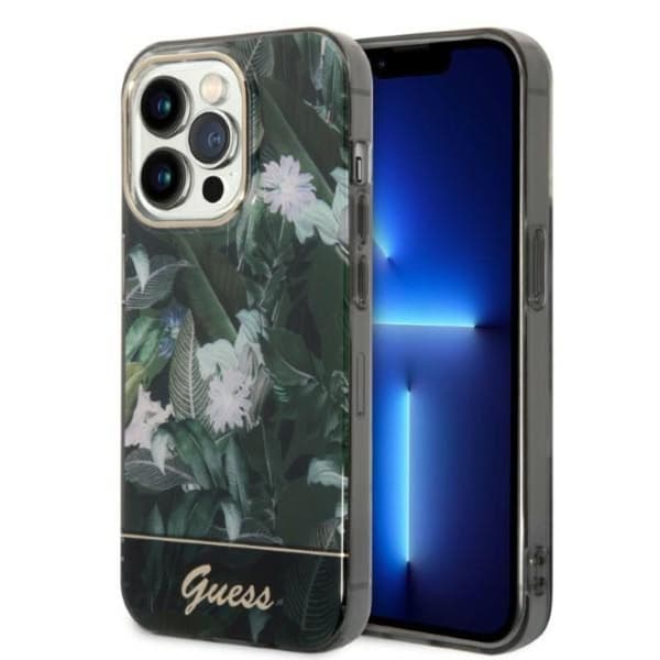 GuessJungleCover-CovertiliPhone14Pro(grøn)