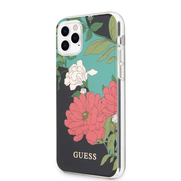 GuessFlowerCaseN1-koteloiPhone11Prolle(musta)