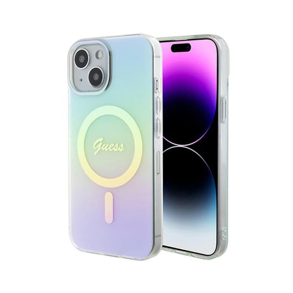 GuessIMLIridescentMagSafe-iPhone15cover(turkis)