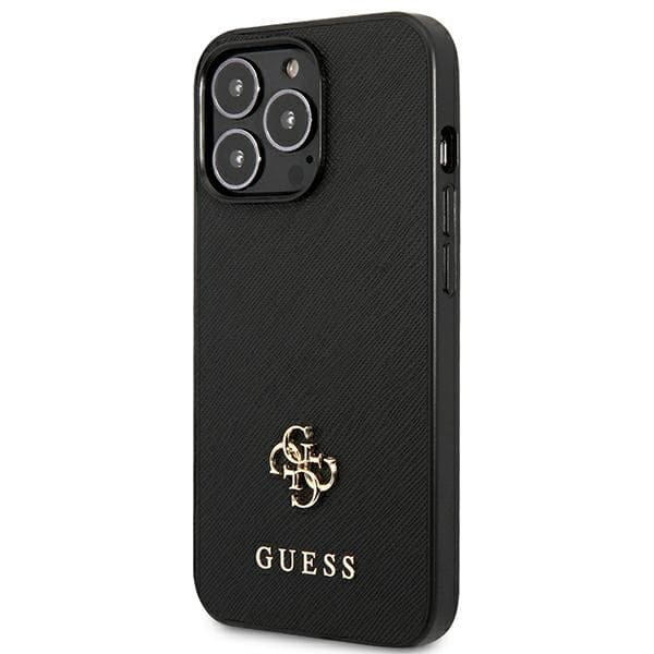 Guess4GSmallMetal-logo-iPhone13Pro-kotelo(Czarny)