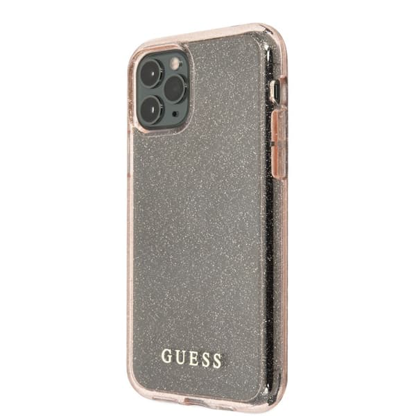 GuessGlitterCaseiPhone11ProMax(vaaleanpunainen)