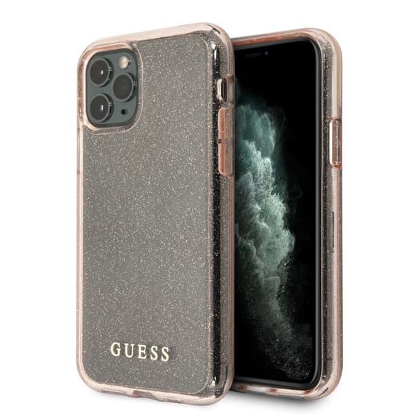 GuessGlitterCaseiPhone11ProMax(vaaleanpunainen)