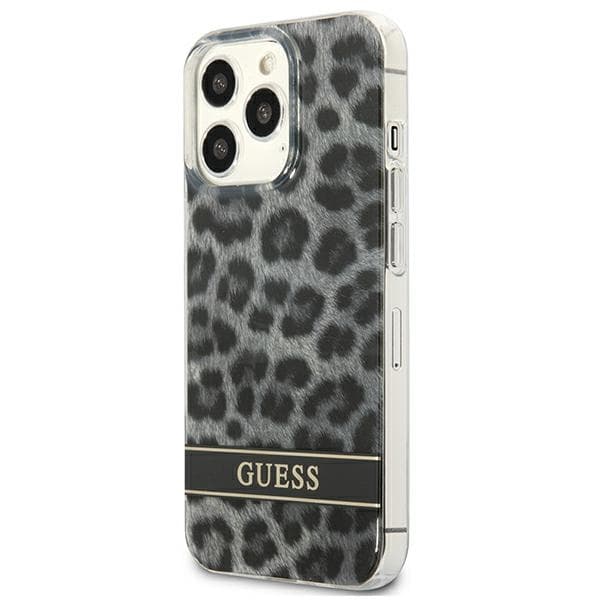 GuessLeopardElectroStripe-CovertiliPhone13Pro(grå)