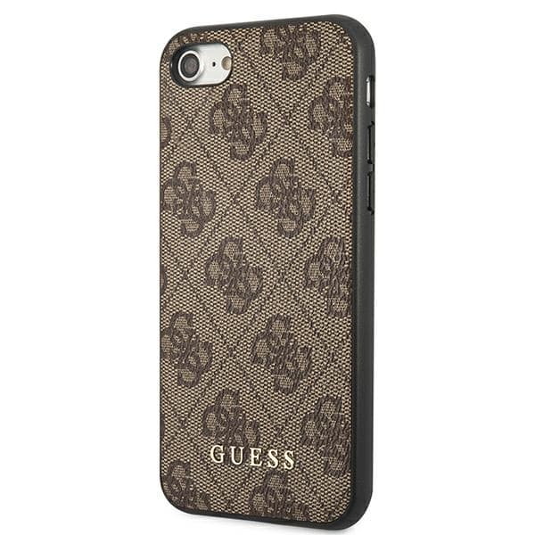 Guess4GMetalGoldLogo-FodralföriPhoneSE2022/SE2020/8/7(brun)