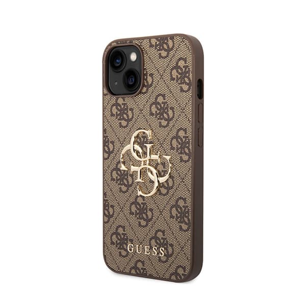 Guess 4G Big Metal Logo - Etui til iPhone 15 Plus (brun)